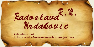 Radoslava Mrdaković vizit kartica